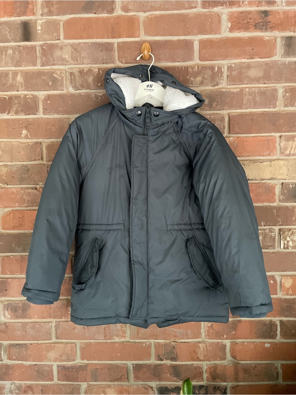 Crewcuts Kids Puffer Jacket with Sherpa Hood Lining size Large #240